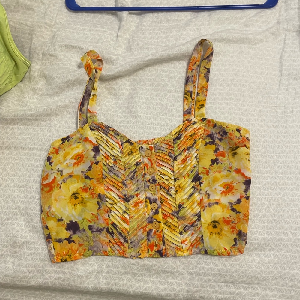 Multicolored Cropped Tank - Picture 1 of 4